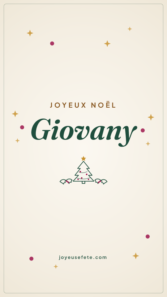Image « Joyeux Noël Giovany » au format story