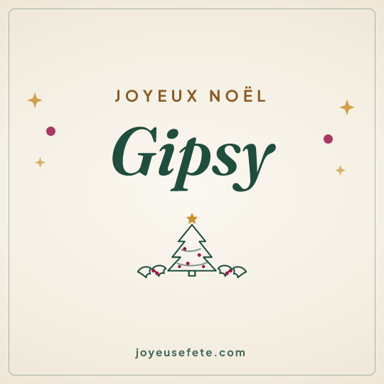 Image carrée « Joyeux Noël Gipsy » pour WhatsApp