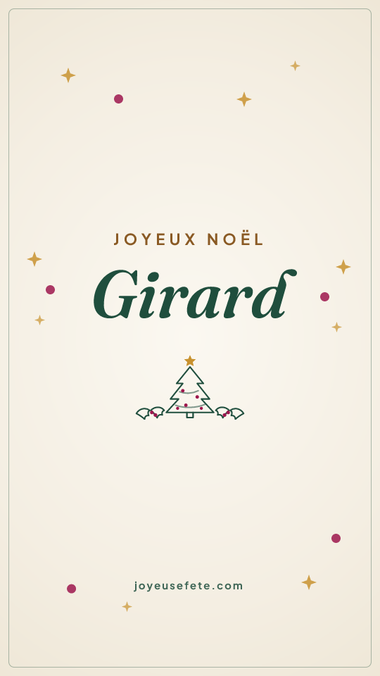 Image « Joyeux Noël Girard » au format story