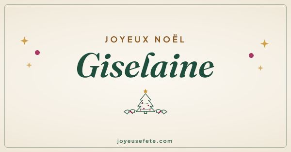 Image « Joyeux Noël Giselaine » au format large