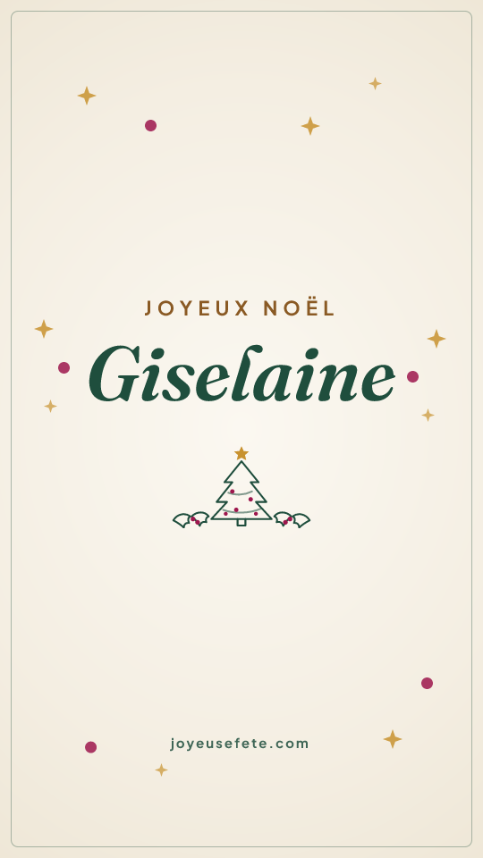 Image « Joyeux Noël Giselaine » au format story