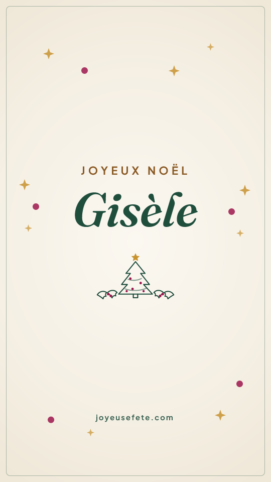 Image « Joyeux Noël Gisèle » au format story