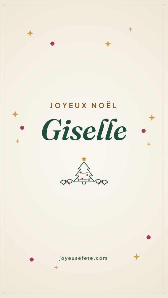 Image « Joyeux Noël Giselle » au format story