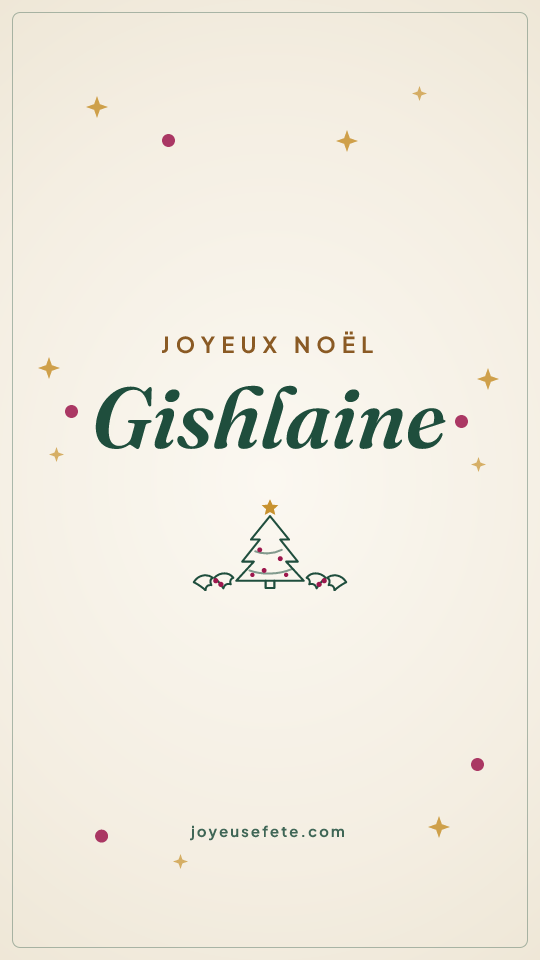 Image « Joyeux Noël Gishlaine » au format story
