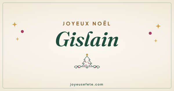 Image « Joyeux Noël Gislain » au format large