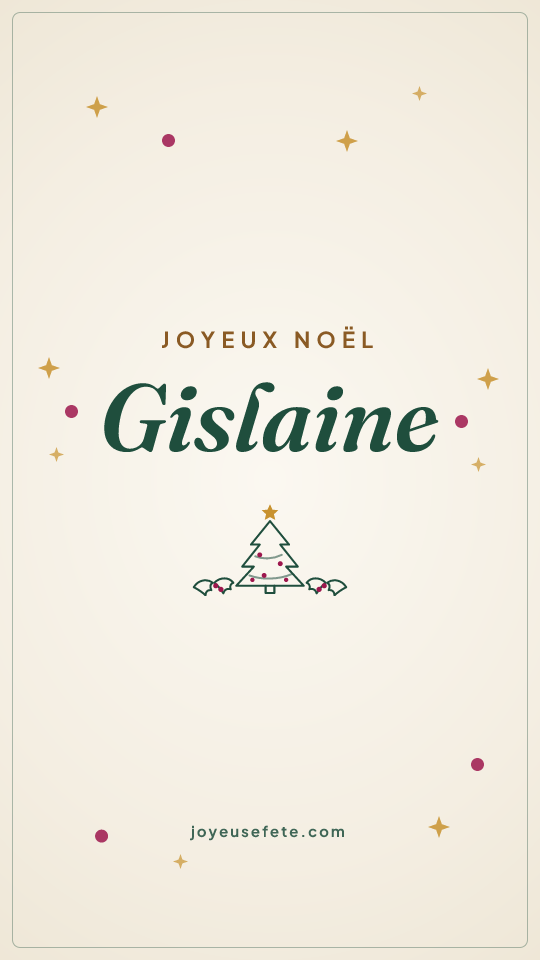Image « Joyeux Noël Gislaine » au format story