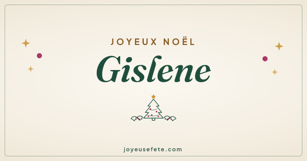 Image « Joyeux Noël Gislene » au format large