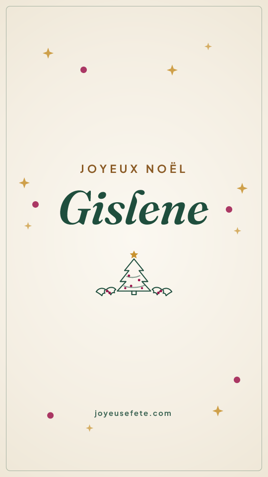 Image « Joyeux Noël Gislene » au format story