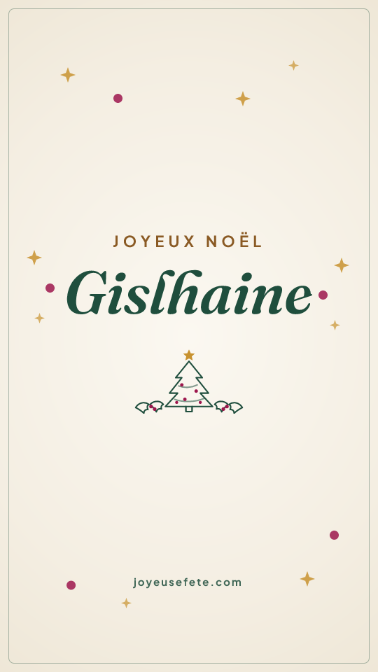 Image « Joyeux Noël Gislhaine » au format story