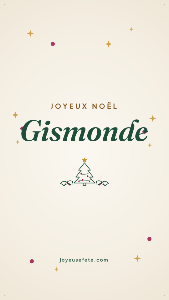 Image « Joyeux Noël Gismonde » au format story