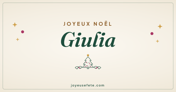 Image « Joyeux Noël Giulia » au format large