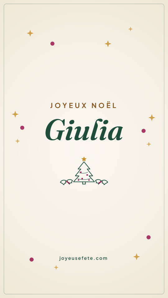 Image « Joyeux Noël Giulia » au format story