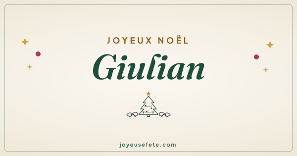 Image « Joyeux Noël Giulian » au format large