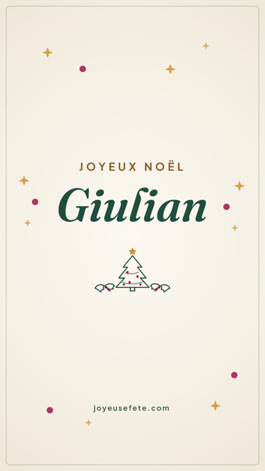 Image « Joyeux Noël Giulian » au format story