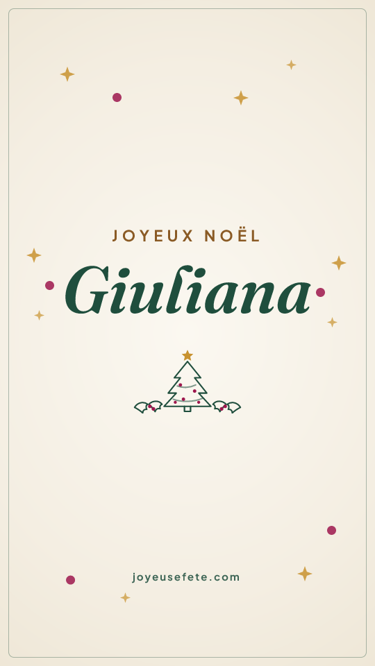 Image « Joyeux Noël Giuliana » au format story