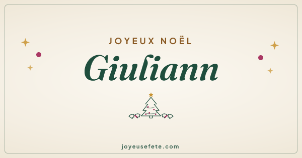 Image « Joyeux Noël Giuliann » au format large