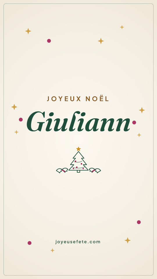 Image « Joyeux Noël Giuliann » au format story
