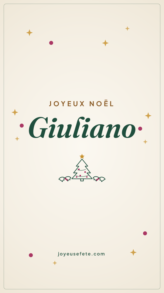 Image « Joyeux Noël Giuliano » au format story