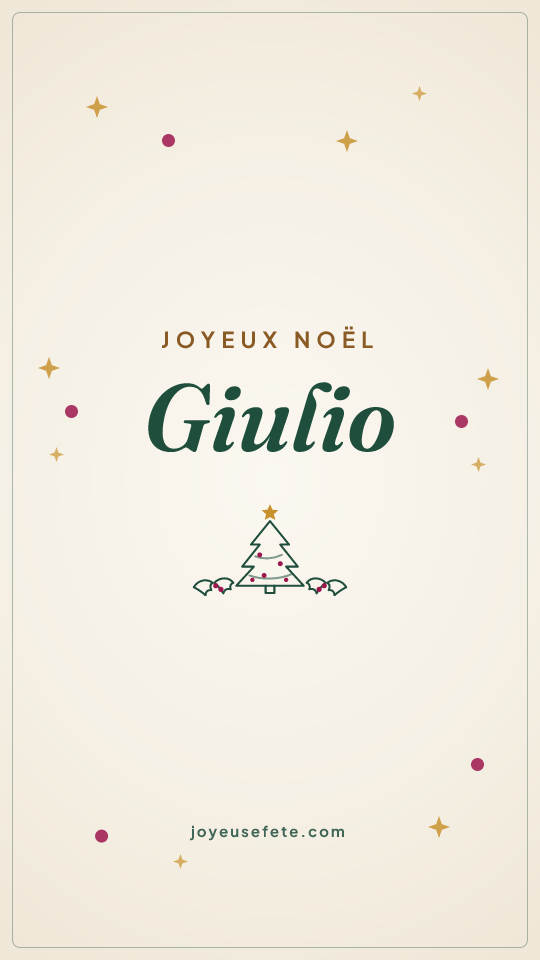Image « Joyeux Noël Giulio » au format story