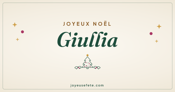 Image « Joyeux Noël Giullia » au format large