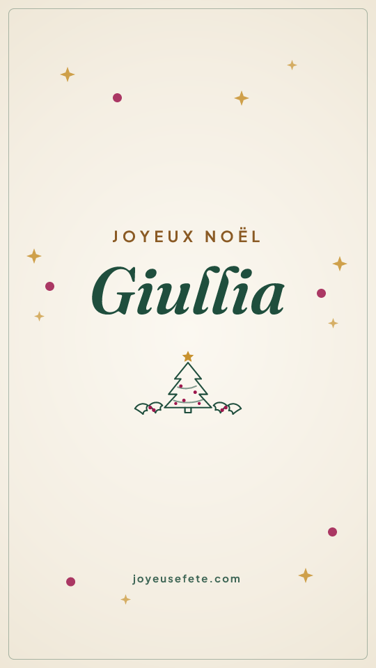 Image « Joyeux Noël Giullia » au format story