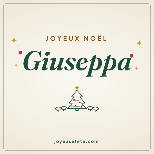 Image carrée « Joyeux Noël Giuseppa » pour WhatsApp