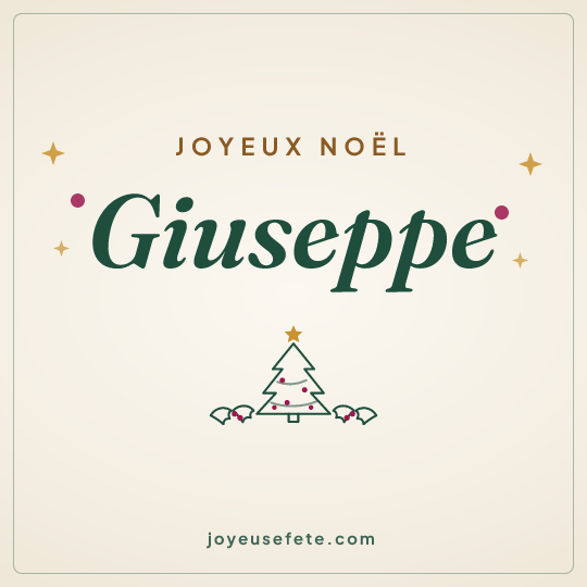 Image carrée « Joyeux Noël Giuseppe » pour WhatsApp