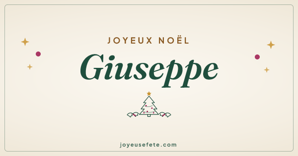 Image « Joyeux Noël Giuseppe » au format large