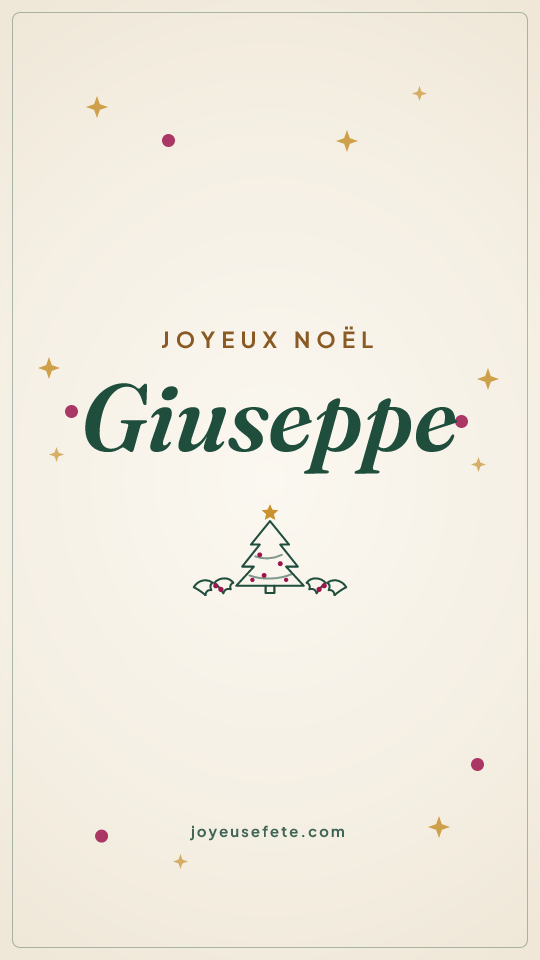 Image « Joyeux Noël Giuseppe » au format story