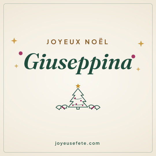 Image carrée « Joyeux Noël Giuseppina » pour WhatsApp