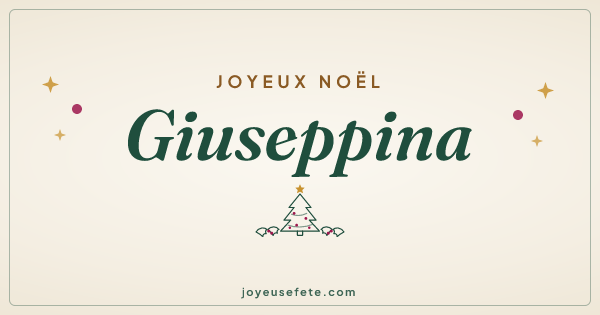 Image « Joyeux Noël Giuseppina » au format large