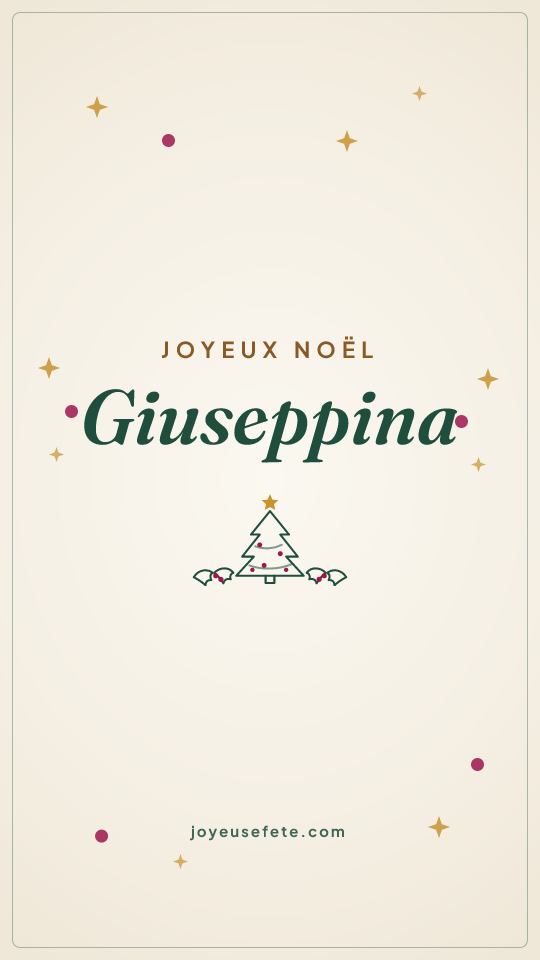 Image « Joyeux Noël Giuseppina » au format story