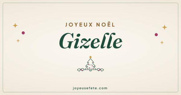 Image « Joyeux Noël Gizelle » au format large