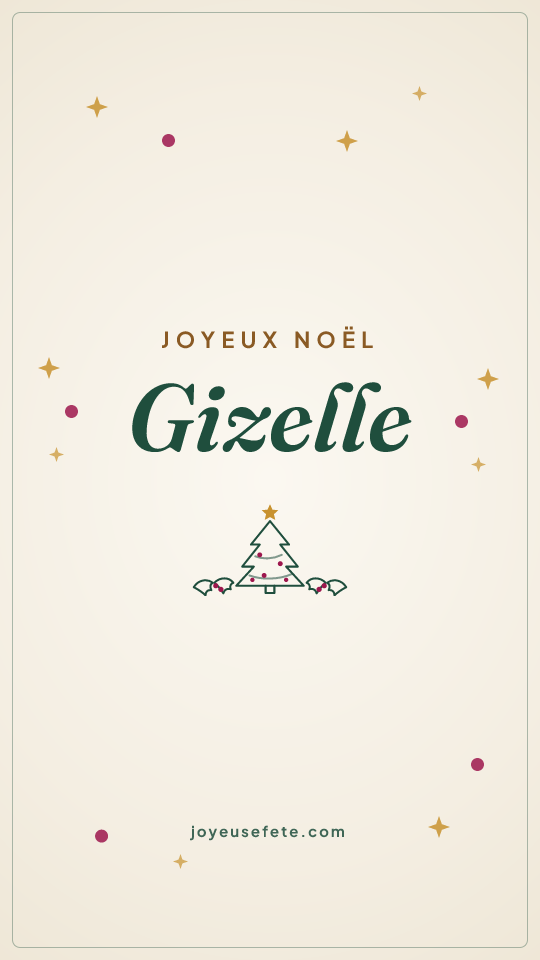 Image « Joyeux Noël Gizelle » au format story