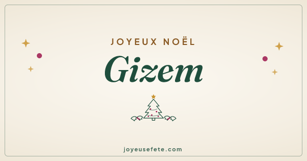 Image « Joyeux Noël Gizem » au format large