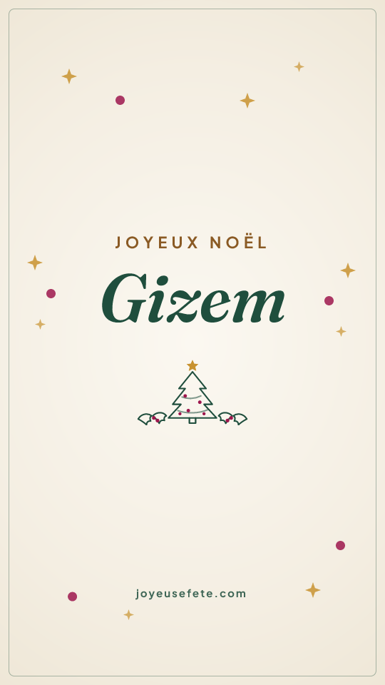 Image « Joyeux Noël Gizem » au format story