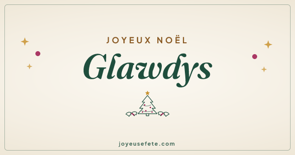 Image « Joyeux Noël Glawdys » au format large