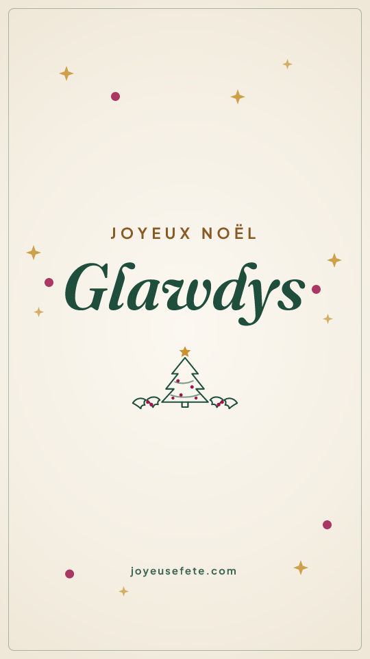 Image « Joyeux Noël Glawdys » au format story