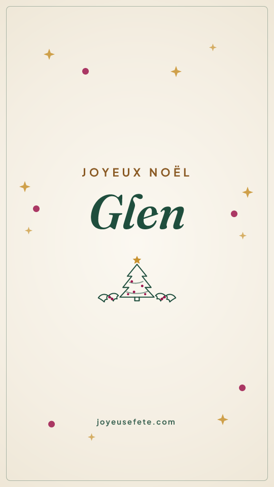 Image « Joyeux Noël Glen » au format story