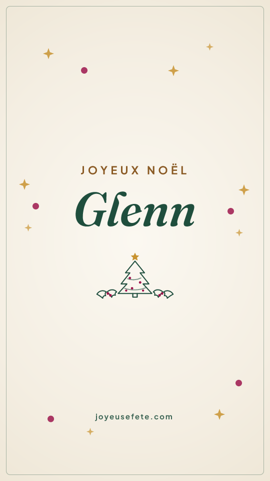 Image « Joyeux Noël Glenn » au format story