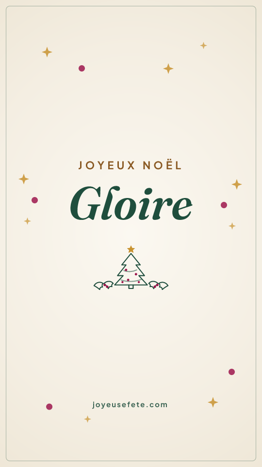 Image « Joyeux Noël Gloire » au format story