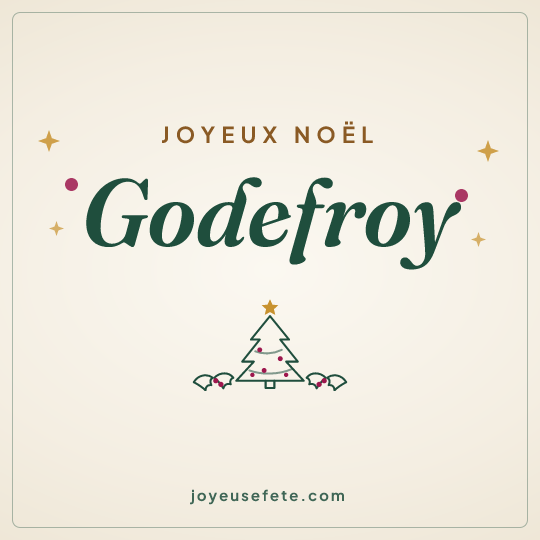 Image carrée « Joyeux Noël Godefroy » pour WhatsApp