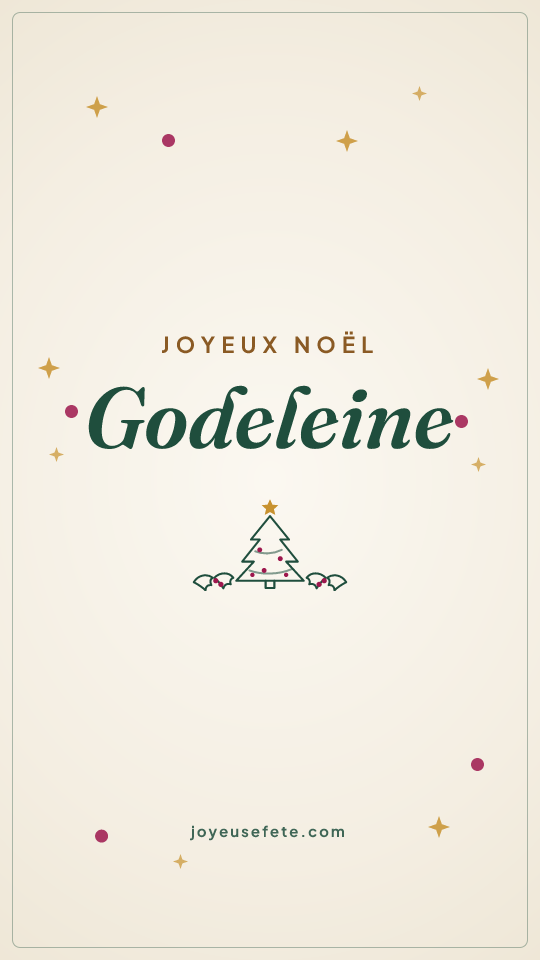 Image « Joyeux Noël Godeleine » au format story