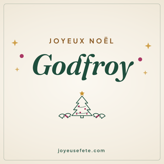 Image carrée « Joyeux Noël Godfroy » pour WhatsApp