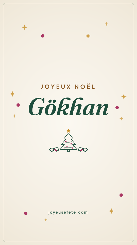 Image « Joyeux Noël Gökhan » au format story