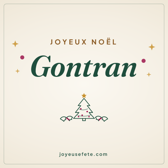 Image carrée « Joyeux Noël Gontran » pour WhatsApp