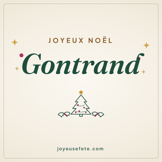 Image carrée « Joyeux Noël Gontrand » pour WhatsApp
