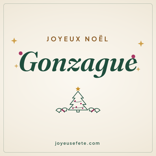 Image carrée « Joyeux Noël Gonzague » pour WhatsApp