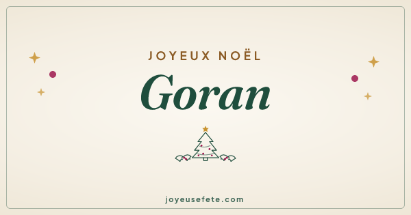 Image « Joyeux Noël Goran » au format large