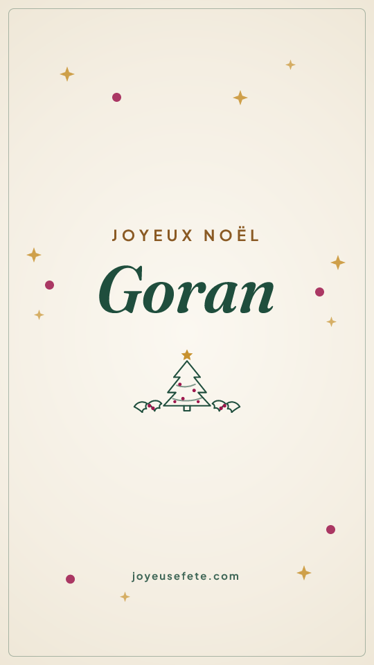 Image « Joyeux Noël Goran » au format story